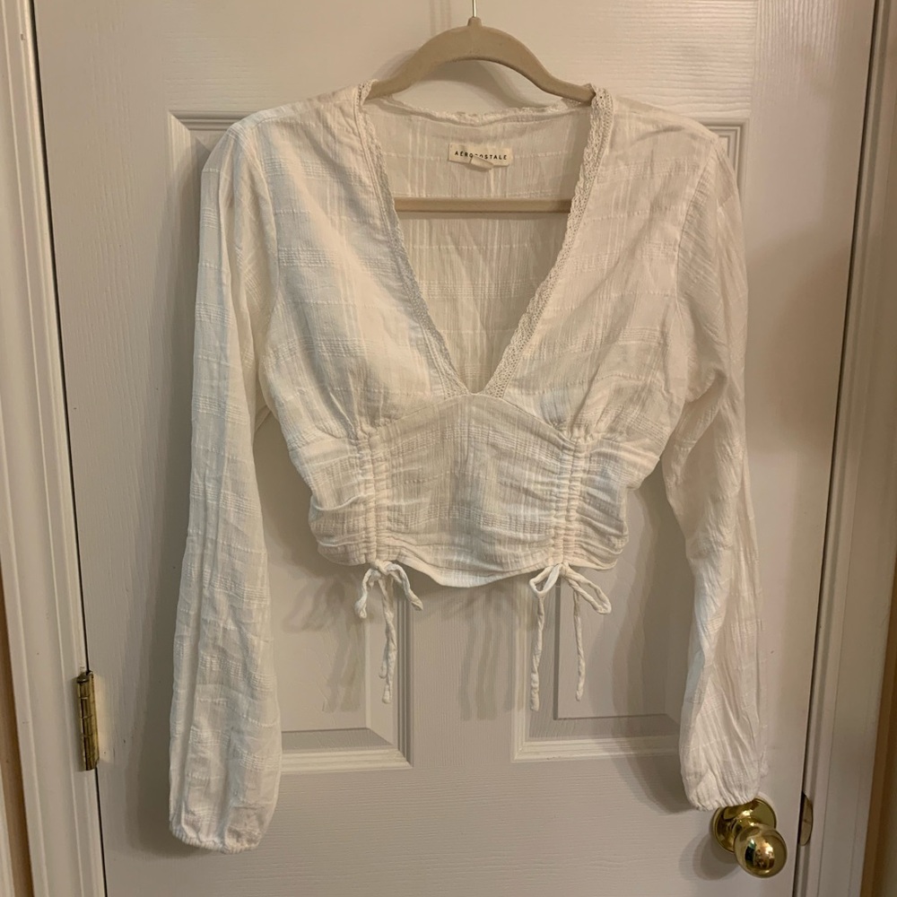White Long Sleeve Top